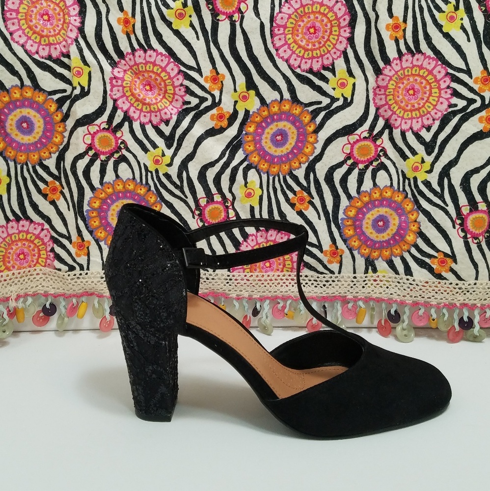 Black heels, never worn